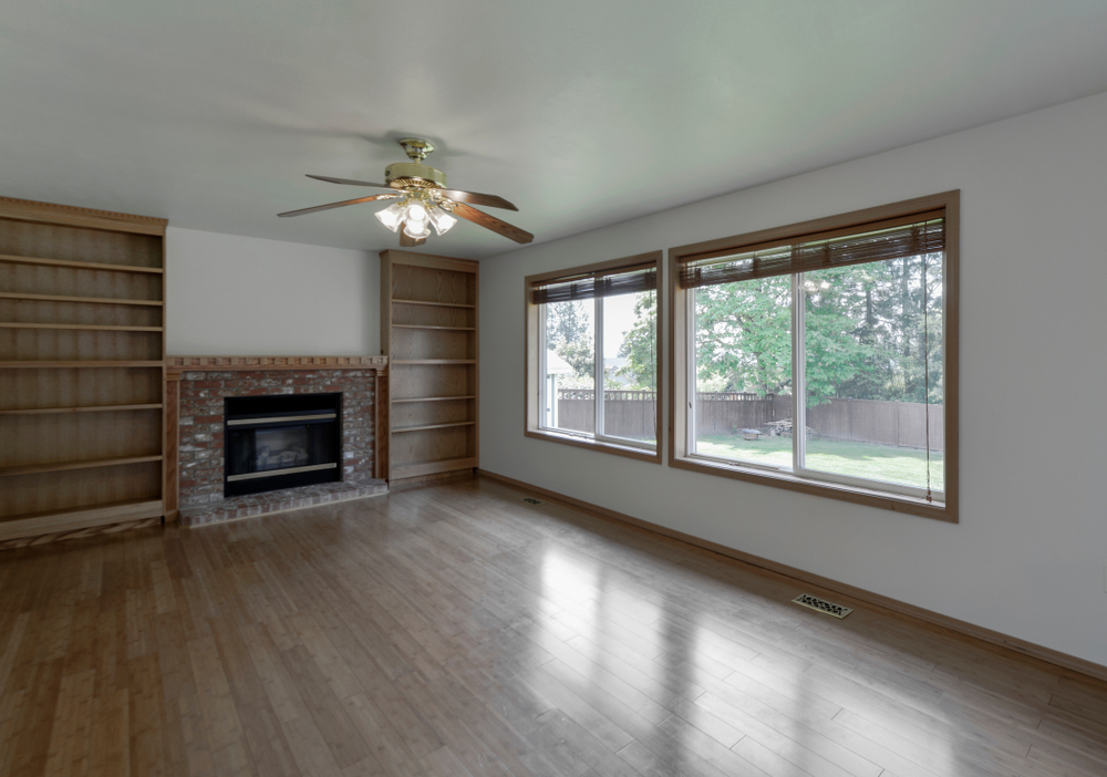Completed professional hardwood installation project by B&K Flooring